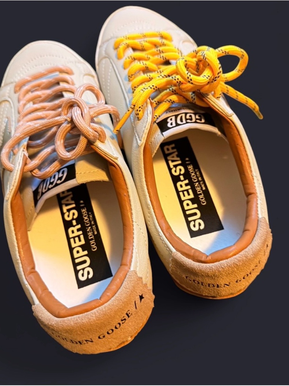 Golden Goose Kids Beige Sneakers with Yellow Laces - Picture 5 of 5